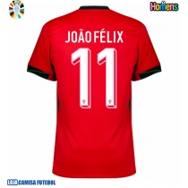 Camisa de Futebol Portugal Joao Felix #11 Equipamento Principal Europeu 2024 Manga Curta